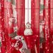 Tende stampate natalizie: decorazioni per finestre festive con tessuto semi-oscurante, design con tasca per asta, molteplici motivi per soggiorno e camera da letto_voghion.com