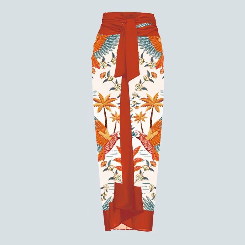 One Piece Swimsuit Female 3D Large Flower Decoration Print Swimsuit Suit Female Cross Border 2529_voghion.com