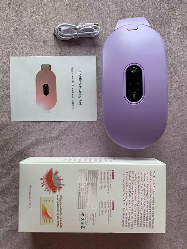 Premium Heating Belt For Women - 6-Level Warm Massage, Soft Velvet Fabric, Portable & Rechargeable, Perfect Gift For Period Comfort_voghion.com