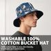 AYPOW Fischerhut Baumwolle Doppelseitig tragbar XL/XXL Unisex, Modisch Großformat Breite Krempe Bucket Hat Sommerhut Sonnenhut Outdoor Leicht Faltbar_voghion.com