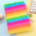Japanese and Korean new A5 rainbow plush notebook hand book creative notebook student gift prize notebook diary_voghion.com