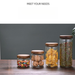 Japanese Style Round Lid Transparent Glass Sealed Jar For Coffee Beans Powder Tea Leaves Dry Fruits Chse Herbal_voghion.com