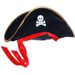Forniture per Halloween, spettacoli in maschera, cappello da pirata, cappello da pirata con nastro rosso, grande cappello da capitano_voghion.com