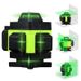 Livella laser a croce digitale autolivellante con 16 linee (raggio verde) – Include treppiede, allineamento orizzontale/verticale a 360°_voghion.com