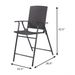 Set of 4 Folding Rattan Bar Chairs with Footrests and Armrests for Outdoors and Indoors_voghion.com