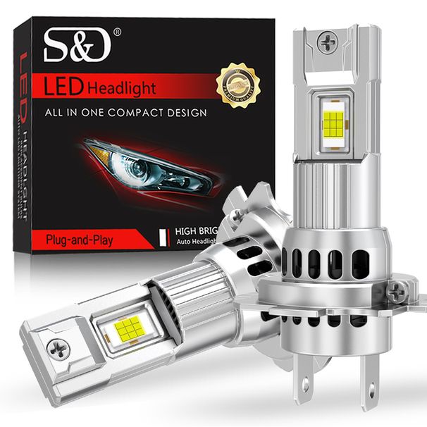 30000LM Mini LED Scheinwerfer Birne Drahtlose 120W CSP Für Auto Scheinwerfer Auto Diode Lampen Canbus H7 Turbo Led 6500K 12V 24V_voghion.com