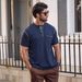 Men's Clothing European And American Solid Color Men's Henley Collar Polo Shirt Summer Quick Drying Slim Short Sleeved T Shirt Factory Direct Supply_voghion.com