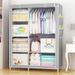 Foldable Wardrobe Closet With Dust Cover – Customizable Storage Organizer For Clothes & Shoes (Steel Frame, 150+ Color Options, Space-Saving Design)_voghion.com