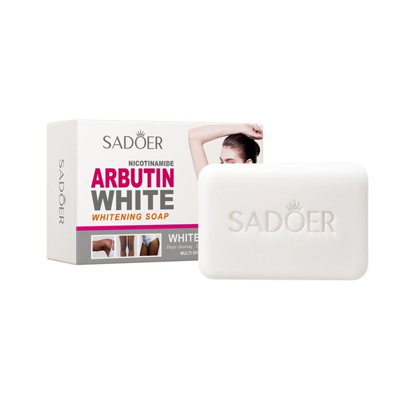 SADOER Niacinamide Arbutin Whitening And Removing Black Soap Brightness Cleaning Handmade Soap 100g_voghion.com