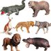 Animal Simulation Sensory Model Toy Set Wild Tiger Lion Kangaroo And Hippo For Kids Cognitive Learning Imaginative And Play_voghion.com