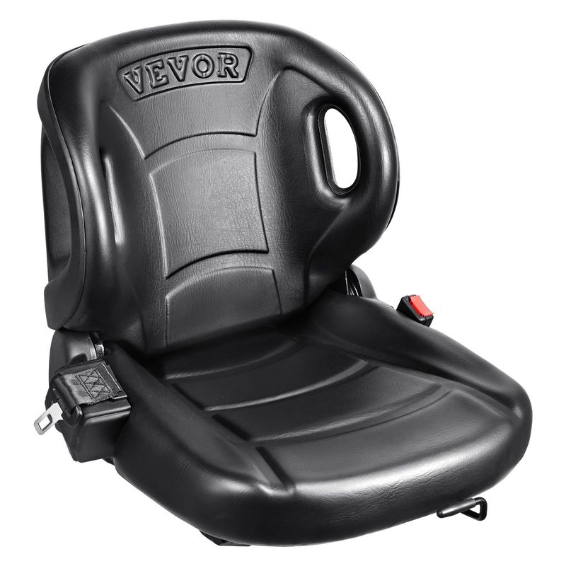VEVOR Universal Forklift Seat,Tractor Seat with Adjustable Angle Back, Micro Switch and Seatbelt,Wrap-around Forklift Seat for Tractor Loader Excavato_voghion.com