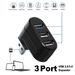 Universal Mini drehbarer 3-Port USB 3.0 Hub Hochgeschwindigkeitsdatenübertragung Splitter Adapter für Laptop MacBook Computer PC; 3-Port USB 2.0 Hub High Spee_voghion.com