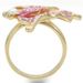 0W289 - Gold Brass Ring with Top Grade Crystal in Multi Color_voghion.com