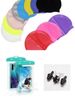 (Color Random) Waterproof Bag Earplugs Nose Clips Silicone Swim Cap Combo Set_voghion.com