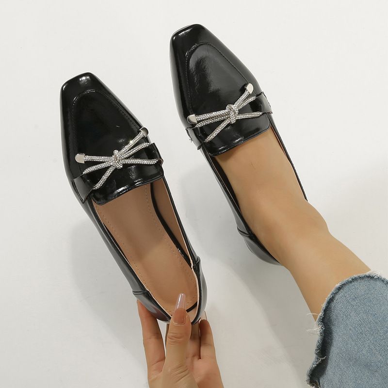 Damenschuhe, neue Oberbekleidung, kleine Lederschuhe, niedrige Spitze, flacher Mund, weiches Leder, lässige Slip-On-Slipper im britischen Stil für Damen_voghion.com