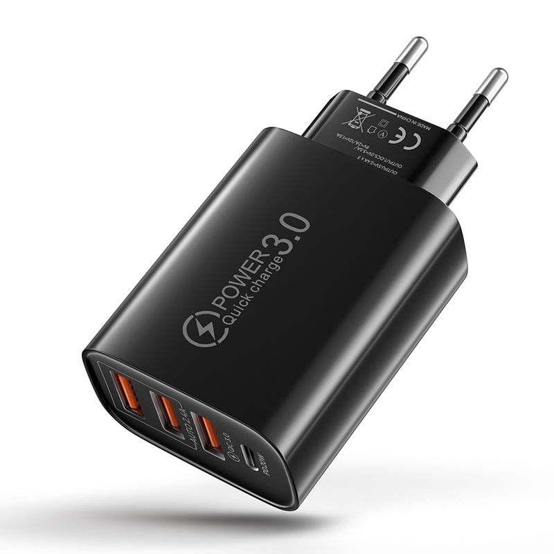 C USB Ladegerät 30W PD Schnellladegerät 4-Port Handy Ladegerät Wandadapter passend für Xiaomi iPhone_voghion.com