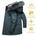 Herren Warm Weiße Enten Daunen Kapuzen Jacke Parkas Multi Taschen Mantel Männlich Winter Lange Männer Wind Dichte Daunen Jacke Mäntel_voghion.com