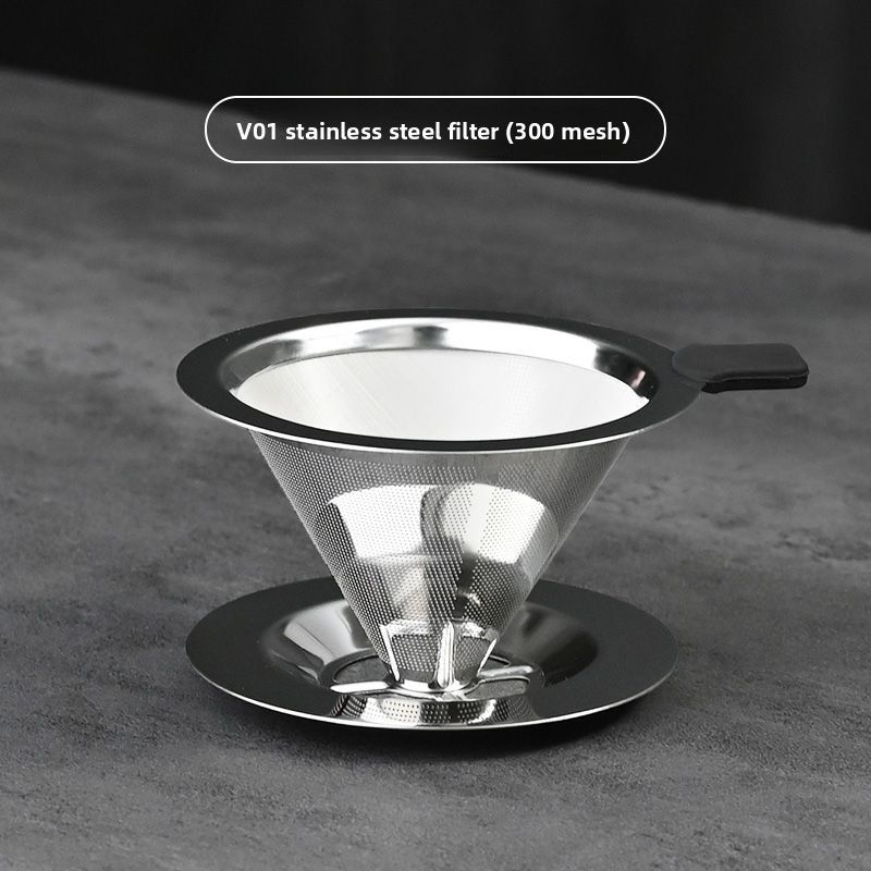 Handgebrühter Kaffee 304 Edelstahlgewebe Ultrafein Trichterbecher Haushalt Kein Filterpapier Mit Boden_voghion.com