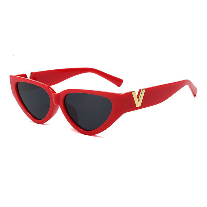 Vintage Cat Eye Sonnenbrille Frauen 2023 Mode Luxus V Marke Designer Sonnenbrille Weiblichen Brillen UV400 Gafas De Sol Mujer_voghion.com