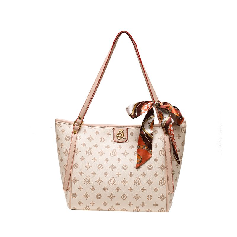 OldFlower Big Bag 2023 New Genuine Leather Texture Fashion Commuter Tote Large Capacity One Shoulder Underarm Bag_voghion.com