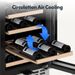 24in Wide Dual Zone Wine Refrigerator Cooler-154 Bottle Capacity_voghion.com