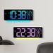 Nouveau réveil mural multifonction à LED RVB coloré changeant de couleur pour salon, grande taille 6669RGB_voghion.com