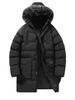 NOKOMETA Winterjacke für Herren aus hochwertiger Baumwolle, locker geschnitten, lange Jacke mit abnehmbarer Mütze_voghion.com