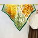 New artistic style oil painting flower large square scarf for women, fashionable and versatile neck protection daily_voghion.com