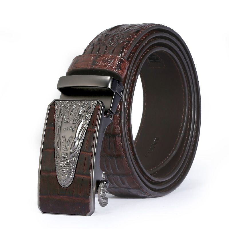 Men's Belts Popular Crocodile Head Belt Men's Belt Business Casual Boutique Belt Fashion Gift_voghion.com