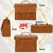 RAINSMORE Vintage Men Messenger Waterproof Leather Briefcase Laptop Large Capacity Satchel Business College Shoulder Bag_voghion.com