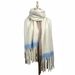 Simple Frame Solid Color Scarf Women's Warm Imitation Cashmere Fringed Scarf Autumn And Winter Contrasting Color Scarf Cold Protection Shawl_voghion.com