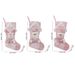 New Children's Pink Sequin Christmas Decoration Socks Gift Bag Wholesale Christmas_voghion.com