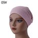 Turbante para mujer, gorro pequeño con base de algodón mercerizado, gorro musulmán tipo jersey que oculta el cabello, gorro elástico de alta elasticidad y antibolitas._voghion.com
