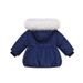 Baby Winter Snowsuit Set – Hooded Down Jacket + Detachable Overalls (80-100cm, White/Navy/Red/Pink)_voghion.com