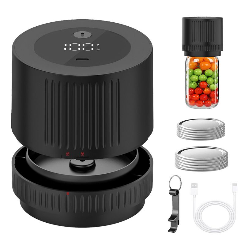Food Covers New Mason Jar Sealer Household Food Preservation Vacuum Sealer Fully Automatic Sealer_voghion.com