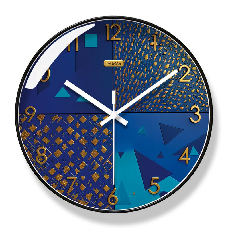 Yipula 7246 Orologio da parete moderno, alla moda, luminoso, di lusso, silenzioso, rotondo, per soggiorno e casa, semplice, al quarzo_voghion.com