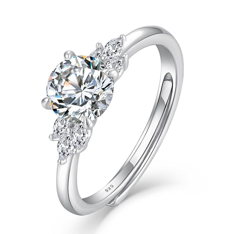 Lichte luxe diamanten ring voor dames, eenvoudige en modieuze ring, niche S925 sterling zilver, mode sieraden, zilveren sieraden_voghion.com