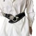 Rhinestone Patchwork Wide Belt For Women Coat Dress Leather Elastic Waist Cincher_voghion.com