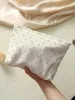 1pcPink Bow Patterned Corduroy Zipper Makeup Bag Lightweight And Multifunctional Storage 250318l_voghion.com