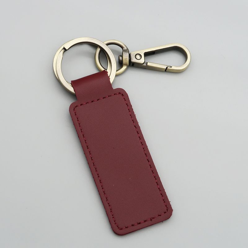 Chaveiro com pingente de couro, pode ser impresso com logotipo, presente de negócios, chaveiro de carro de couro vintage, pingente_voghion.com