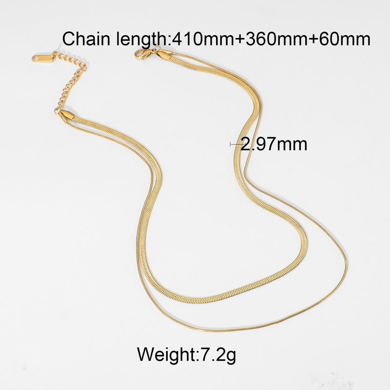 Stainless Gold-Plated Steel Pendant Miami Cuban Snake Chain For Men And Women INS Hip-Hop Style Necklace_voghion.com