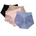 2025d Mid-Waist Transparent Mesh Triangle Panties Waist-Cinching Comfortable Ice Silk Women's Underwear Plus Size_voghion.com