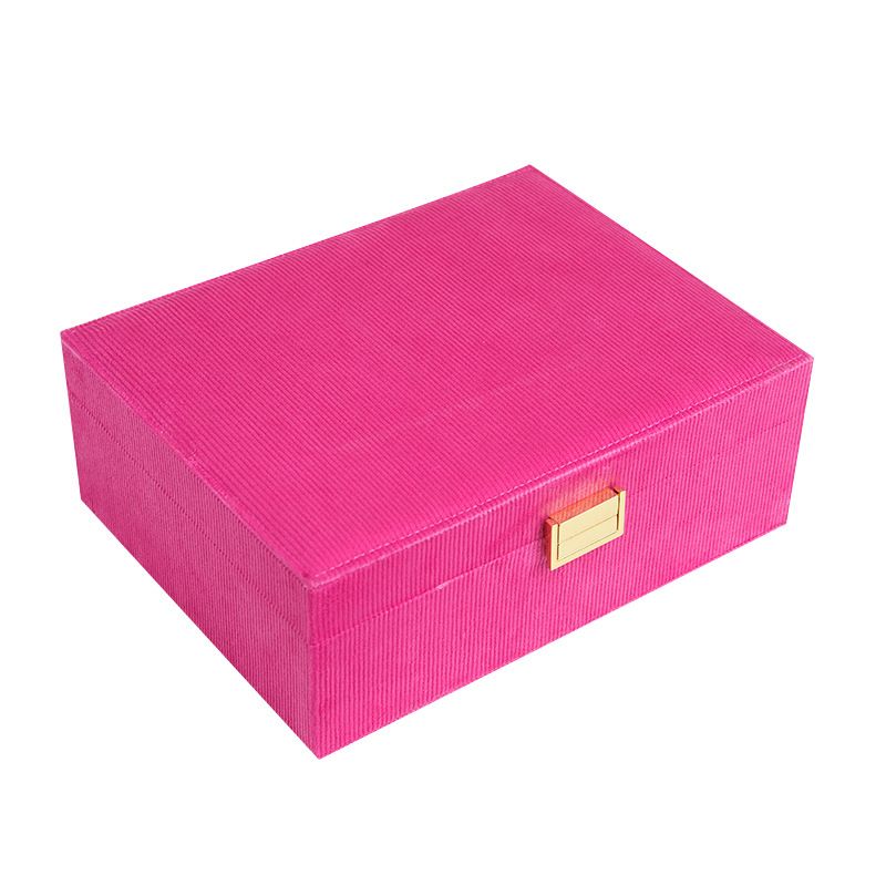 Large Capacity Multi-Layer Jewelry Box With Heart-Shaped Mirror - Organizer For Earrings, Rings & Necklaces_voghion.com