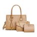Stylish Felt Shoulder Bag Set - Vintage-Inspired Two-Piece Handbag With Embossed Design, Medium Size, Zipper Closure, Perfect For Daily Outfits_voghion.com