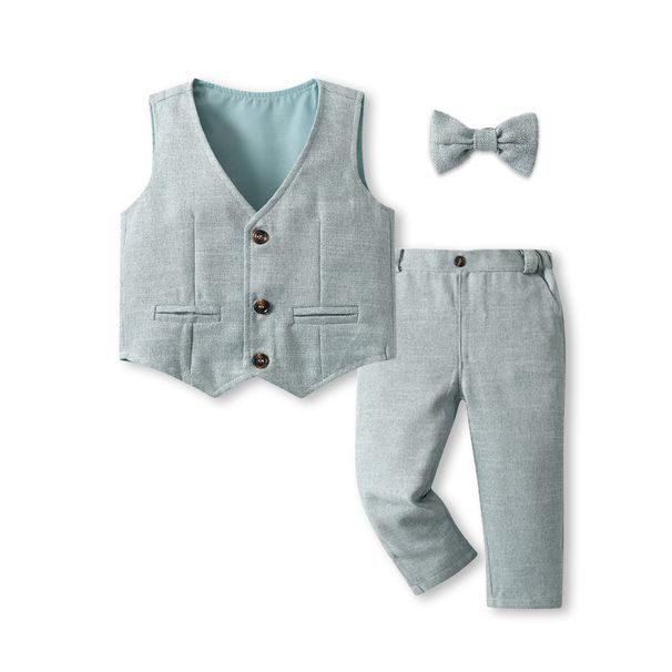 Abbigliamento per bambini Vestito per ragazzi Vestiti primaverili Bel gilet per bambina Vestito in tre pezzi Vestito per bambini di sei anni Vestito per bambini_voghion.com
