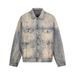 Heavy-Duty Distressed Rhinestone Denim Jacket Punk Wasteland Washed Vintage Dirty Dyed Loose Turn-Down Collar Coat Men's_voghion.com