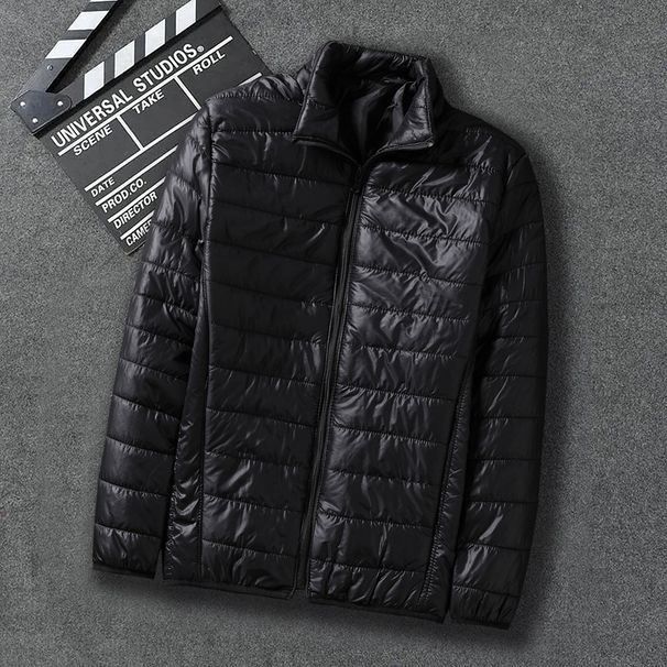 Men's Lightweight Down Jacket With Stand Collar Or Hooded, Slim Fit, Thin & Warm, Casual Winter Coat For Youth_voghion.com