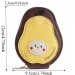 Card Holders Korean Style PU Leather Case Cartoon Pear Shape Slim Multi-slot Large Capacity Zipper Closure_voghion.com