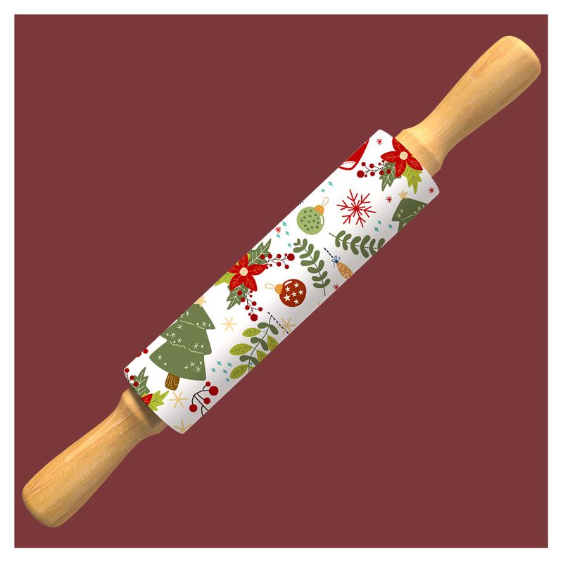 New Christmas Series Gloves High Temperature Resistant Silicone Rolling Pin Oil Brush Cream Scraper Baking Tools Set_voghion.com