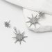 Fashion New Snowflake Style Full Diamond Back Hanging Hexagram Stud Earrings Accessories_voghion.com